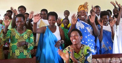 Rwandan women smiling
